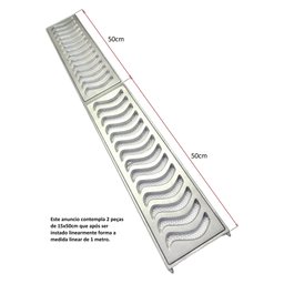 Ralo Pluvial 15x100 com Suporte, Grelha e com Tela Anti Inseto - 3
