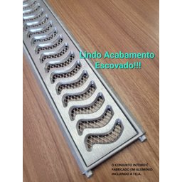 Ralo Pluvial 10x100 com Suporte, Grelha e com Tela - 4