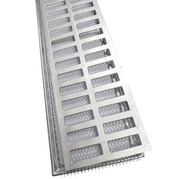 Ralo Pluvial 15x100 com Suporte e Grelha - Alumínio Escovado (2 Ralos 15x50) - 4