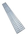 Ver imagem 1 de Ralo Pluvial 15x100 com Suporte e Grelha - Alumínio Escovado (2 Ralos 15x50)