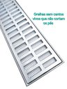 Ver imagem 2 de Ralo Pluvial 15x100 com Suporte e Grelha - Alumínio Escovado (2 Ralos 15x50)