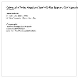 Cobre Leito Tamanho Cama King Size Cáqui 400 Fios Egípcio 100% Algodão 3 Peças - 4