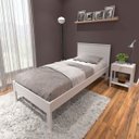 Ver imagem 3 de Cama de Solteiro com Cabeceira Fernanda Branco