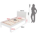 Ver imagem 2 de Cama de Solteiro com Cabeceira Fernanda Branco
