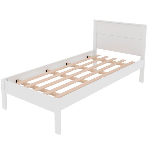 Cama de Solteiro com Cabeceira Fernanda Branco