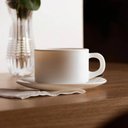 Ver imagem 5 de Jogo 6 Xícaras de Chá Café Essenza 200ml Vidro Opalino Branco Hotel Restaurante Cafeteria