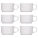 Ver imagem 1 de Jogo 6 Xícaras de Chá Café Essenza 200ml Vidro Opalino Branco Hotel Restaurante Cafeteria