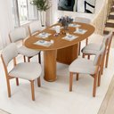 Ver imagem 2 de Mesa para Sala de Jantar Ourense com 06 Cadeiras Sala de Jantar Dara L02 Linho Cru - Lyam Decor