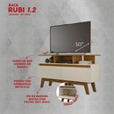 Ver imagem 3 de Rack Para Tv De Até 50" Cinamomo/off White Rubi Bechara