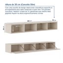 Ver imagem 3 de Rack Suspenso para TV até 75 Polegadas 180cm Aruá CabeCasa MadeiraOriginals Off White