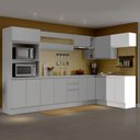 Ver imagem 3 de Kit Armário de Cozinha 60 Cm 100% Mdf 2 Portas e 1 Suspensa Branco Smart Madesa