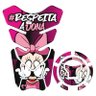 Kit Protetor Tanque Adesivo Moto Honda Acima 2018 Minnie Teu Adesivo Rosa - 1