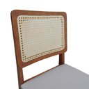 Ver imagem 7 de Kit 2 Cadeiras Lyon Encosto Telinha Natural Assento Estofado - Amêndoa - Assento Estofado Linho Bege