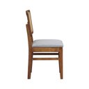 Ver imagem 5 de Kit 2 Cadeiras Lyon Encosto Telinha Natural Assento Estofado - Amêndoa