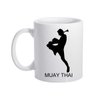 Caneca de Esportivos Esportes Muay Thai Vetor Logo Lutador - 1