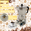 Ver imagem 2 de Cafeteira Manual Italiana Café 6 Xícaras Prateada Alumínio