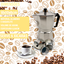 Ver imagem 3 de Cafeteira Manual Italiana Café 6 Xícaras Prateada Alumínio