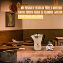 Ver imagem 5 de Cafeteira Manual Italiana Café 6 Xícaras Prateada Alumínio