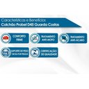 Ver imagem 2 de Colchão Casal Probel Espuma D45 Guarda Costas Double Face Gray (138x188x17) -