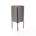 Ver imagem 5 de Cachepot Cinza com Suporte em Metal G 15x8cm - D’Rossi