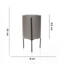 Ver imagem 7 de Cachepot Cinza com Suporte em Metal G 15x8cm - D’Rossi