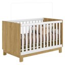 Ver imagem 2 de Berço Americano Mini Cama Q Encanto Slim Freijó Branco Acetinado - Qmovi e guarda Roupa Casal