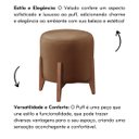 Ver imagem 5 de Kit 2 Puff Decorativo para Sala Redondo Luxo Dubai Veludo:capuccino