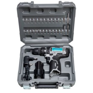 PARAFUSADEIRA FURADEIRA TRAMONTINA PARA USO DOMÉSTICO 10,8 V COM MALETA 30 PEÇAS 42382/030 Bivolt