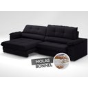Ver imagem 6 de Sofá com Carregador Usb Retrátil Reclinável Monaco 2,90m Velosuede Preto - Netsofas