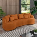 Ver imagem 1 de Sofá Living Decorativo Salinas 4 ou Mais Lugares com Almofadas 270cm Modulado Bouclê Terracota G33-
