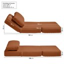 Ver imagem 6 de Poltrona Cama sem Braço Reclinável Fold CabeCasa MadeiraOriginals Laranja Bouclé Terracota