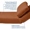 Ver imagem 7 de Poltrona Cama sem Braço Reclinável Fold CabeCasa MadeiraOriginals Laranja Bouclé Terracota
