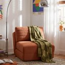 Ver imagem 1 de Poltrona Cama sem Braço Reclinável Fold CabeCasa MadeiraOriginals Laranja Bouclé Terracota