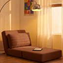 Ver imagem 2 de Poltrona Cama sem Braço Reclinável Fold CabeCasa MadeiraOriginals Laranja Bouclé Terracota