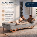 Ver mais imagens de Sofá Cama Casal Lumi 3 Lugares 1,90m Linho com Pillow Top - Cinza