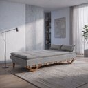 Ver imagem 2 de Sofá Cama Casal Lumi 3 Lugares 1,90m Linho com Pillow Top - Cinza
