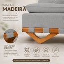 Ver imagem 5 de Sofá Cama Casal Lumi 3 Lugares 1,90m Linho com Pillow Top - Cinza
