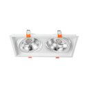 Ver imagem 1 de Spot Luminária Teto Retangular Embutir Loyo P/ 2xar111 Nordecor St3235-branco