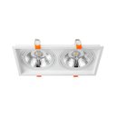 Ver imagem 3 de Spot Luminária Teto Retangular Embutir Loyo P/ 2xar111 Nordecor St3235-branco
