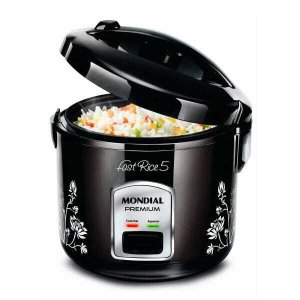 Panela Elétrica de Arroz Fast Rice 5 Premium 5 Xícaras Preta Npe-08-5x 127v