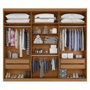 Ver imagem 2 de Guarda Roupa Casal New Monumental 6 Portas 4 Gavetas Cinamomo Fosco - Zanzini