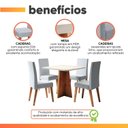 Ver imagem 6 de Conjunto Sala de Jantar Mesa Quadrada 0,90m Moove 4 Cadeiras Linho Milano Viero