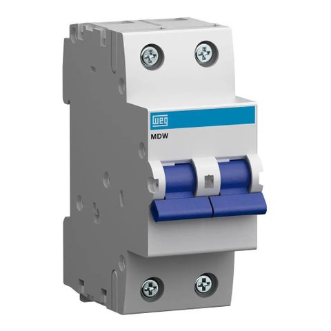 Minidisjuntor Termomagn Weg Mdw-C63-2 Curva C 63A 2 Polos