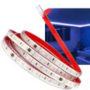 Ver imagem 1 de Fita Led Smd Dupla Face Luz Direta Azul 3 Metros Iluminaçao Decoraçao Perfil Sanca Gesso Loja Casa C