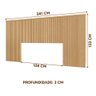 Cama Queen Com Cabeceira Ripada 2.41m Bristol Laranjeiras Linea Brasil Titanio Carvalho - 4