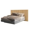 Cama Queen Com Cabeceira Ripada 2.41m Bristol Laranjeiras Linea Brasil Titanio Carvalho - 2