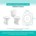 Ver imagem 3 de Assento Sanitário Tampa de Vaso Branco Mdf Laqueado Sabara para Bacia Icasa