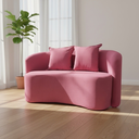 Ver imagem 2 de Sofá Decorativo Montreal 180cm Orgânico Suede Rosa