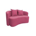 Ver imagem 5 de Sofá Decorativo Montreal 180cm Orgânico Suede Rosa