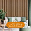 Ver imagem 4 de Painel Ripado Prime Madeira Pvc Teca Fina 2,9m X 16cm